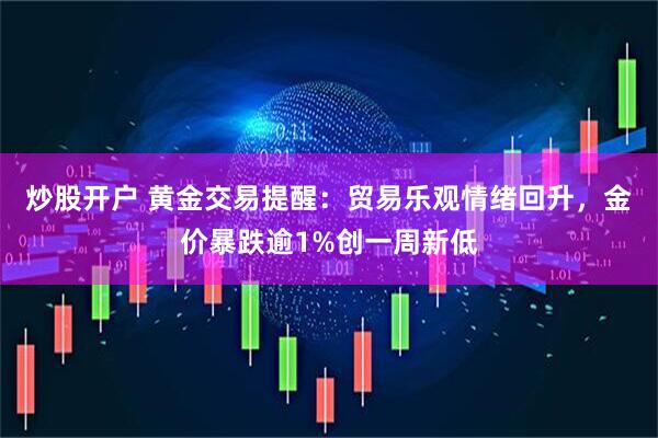 炒股开户 黄金交易提醒：贸易乐观情绪回升，金价暴跌逾1%创一周新低
